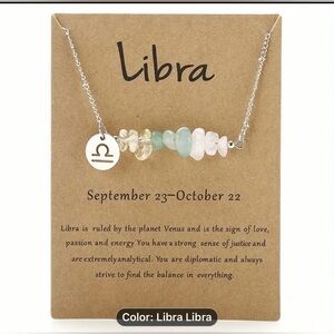 NEW Necklace
Zodiac Libra Necklace
stylish
great gift idea
natural stones